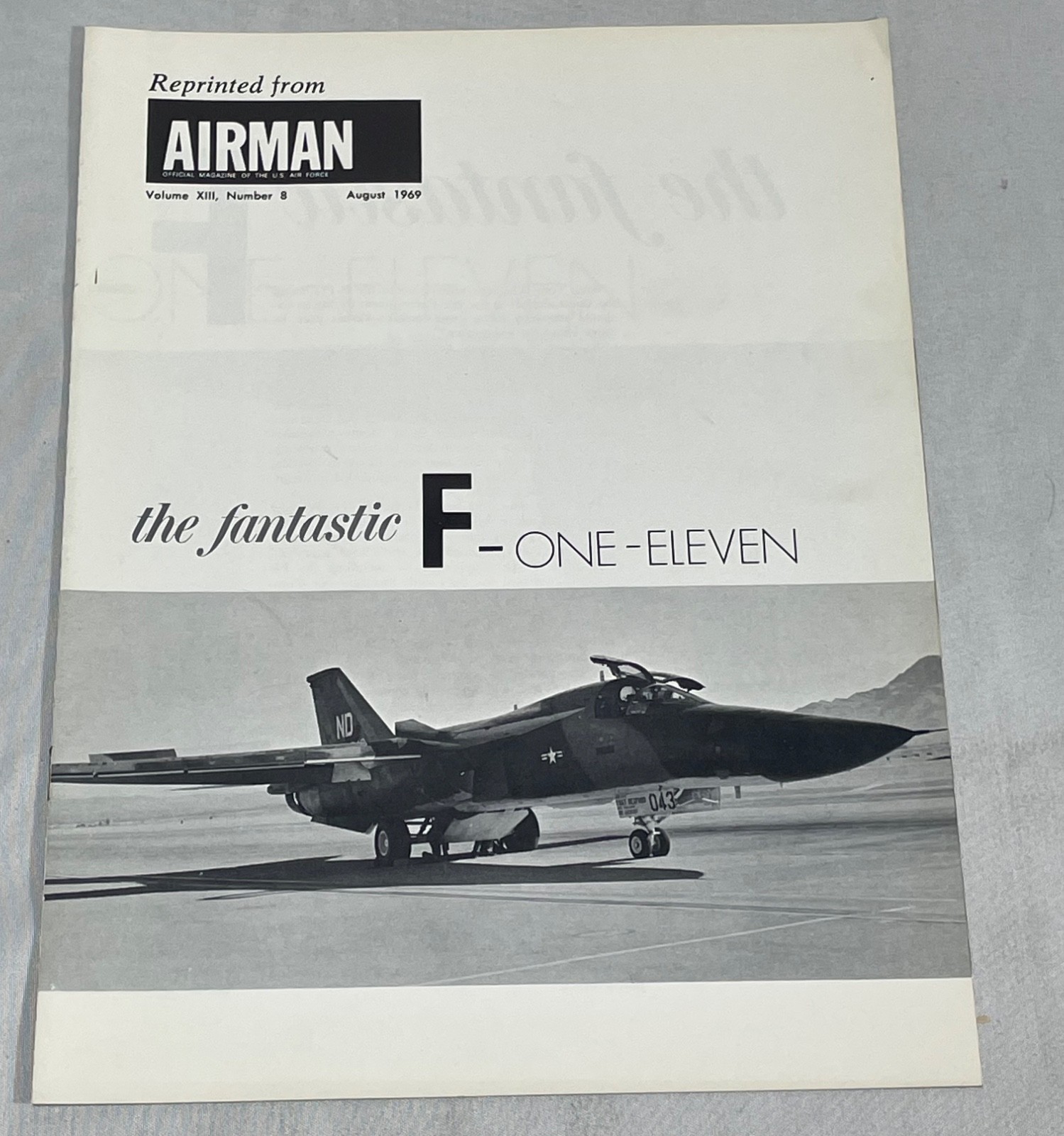 AIRMAN magazine August 1969 Reprinted F-111