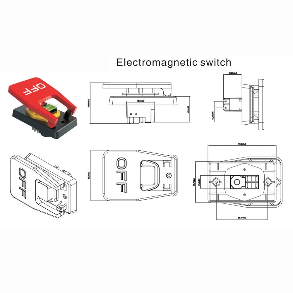 Button Switch Switch KJD17BD-16-3 Self-locking -5-60 Degrees Silver Dot