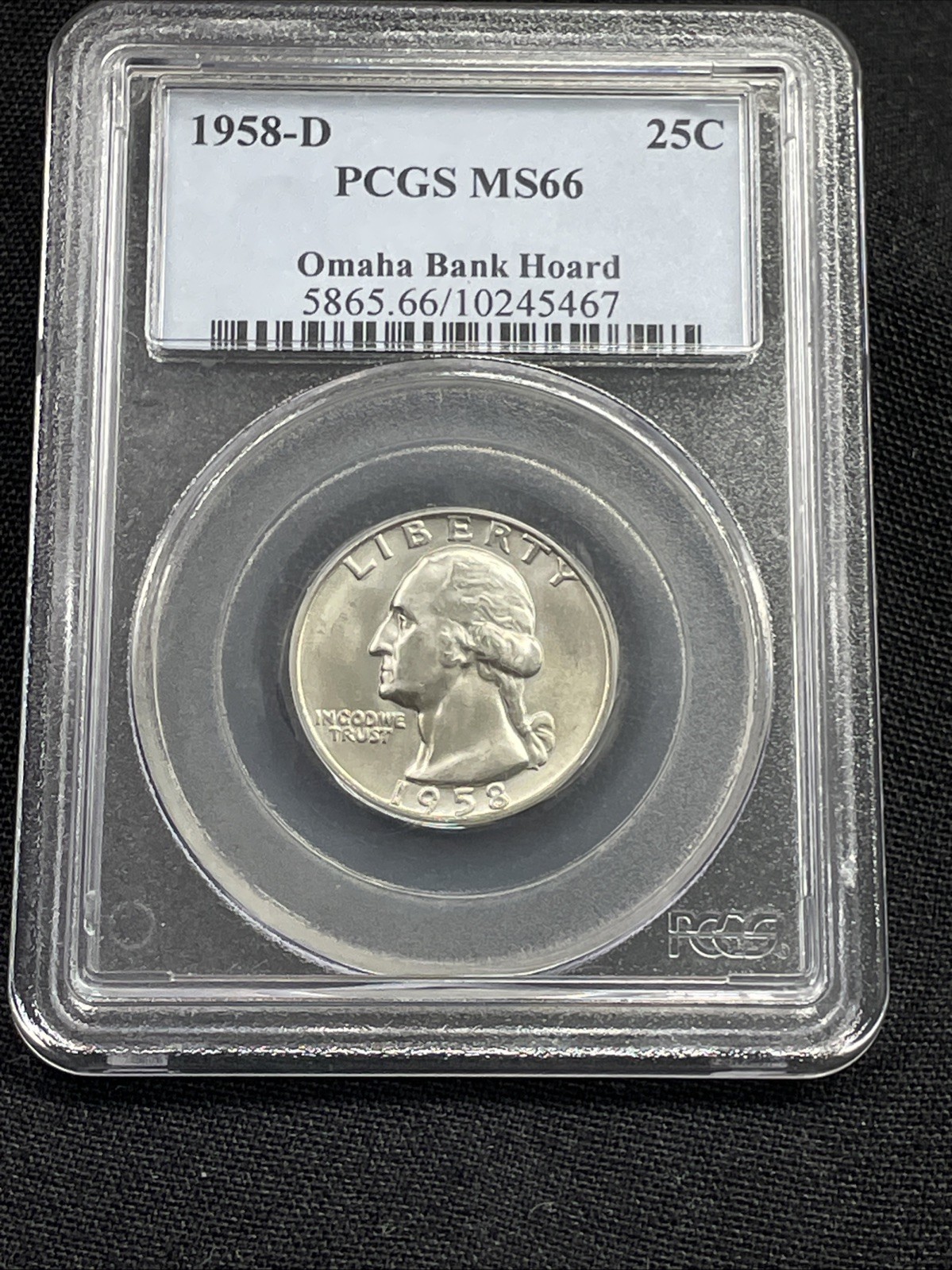 1958-D PCGS MS66 Washington Quarter  25C
