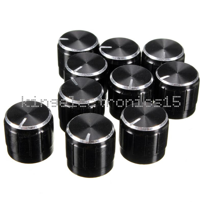10pc Volume Control Rotary Knobs For 6mm Dia Potentiometer Durable