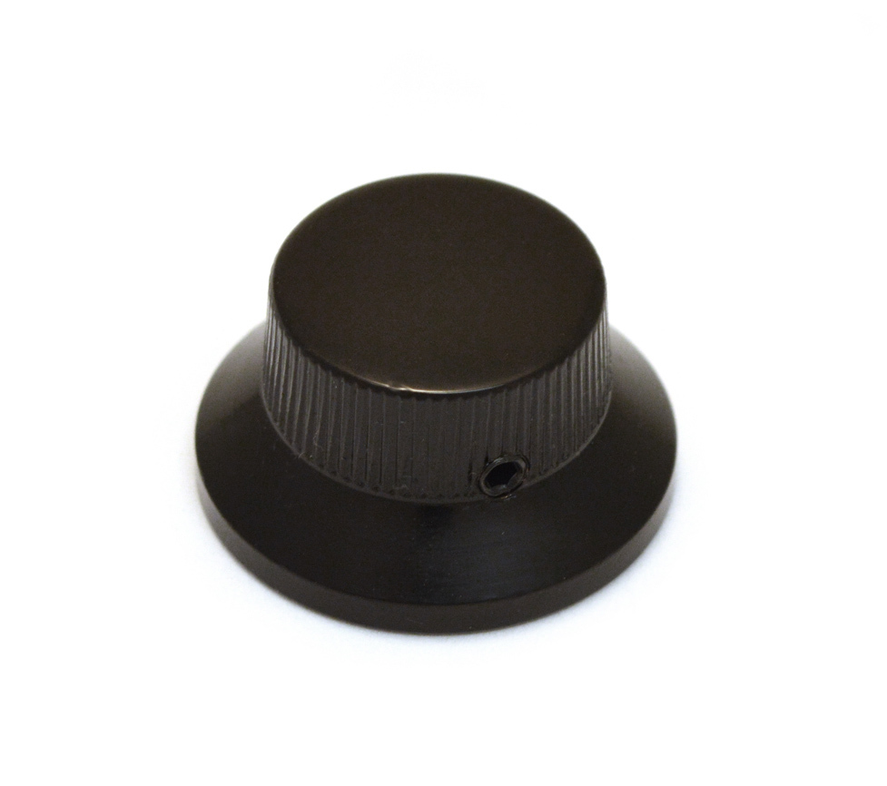 (1) Black Metal Bell Guitar/Bass Knob for 6mm Split Shaft MK-MBP-B