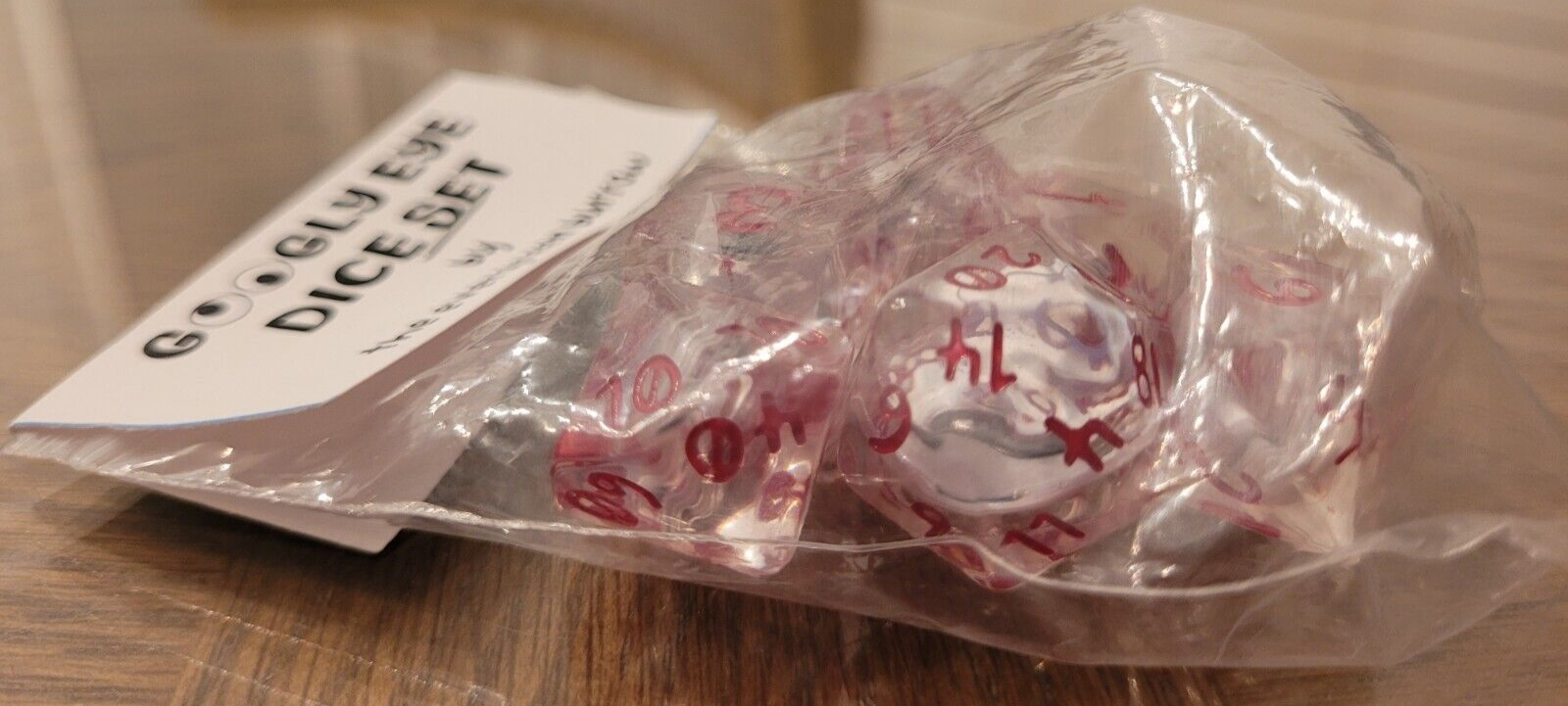 Googly Eye/clear Dice Set