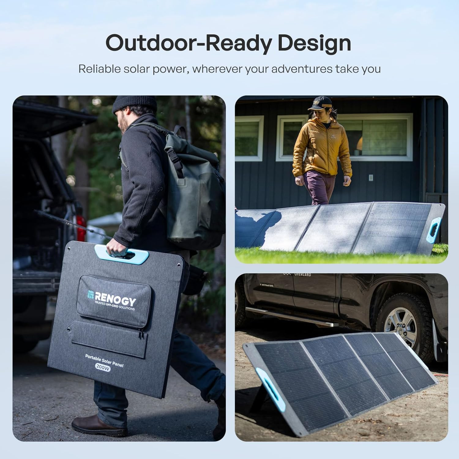 200W Foldable Solar Panel Portable Charger IP65 Waterproof Power Station RV