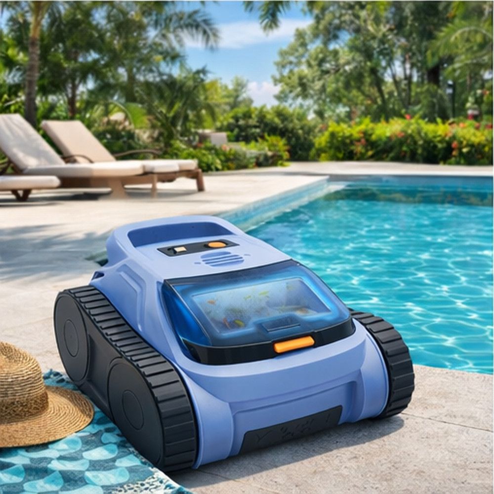 Cordless Pool Vacuum Robotic Pool Cleaner for Inground Pools Floor Wall Climbing