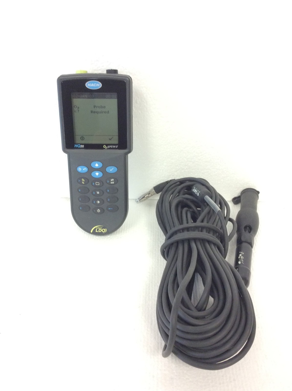 Hach HQ20 Portable Dissolved Oxygen/pH Meter 51825-60 With Probe, WORKING