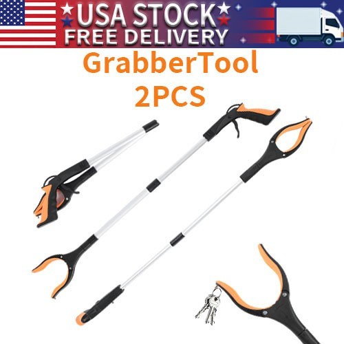2PCS Heavy Grabber Tool Industrial Pick Up Stick Hand Grip Reach Trash Reacher