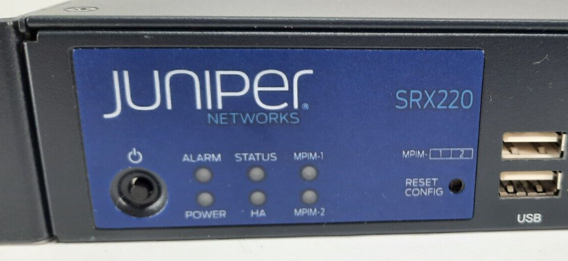 Juniper SRX220H2 Gateway w/ AC Adapter