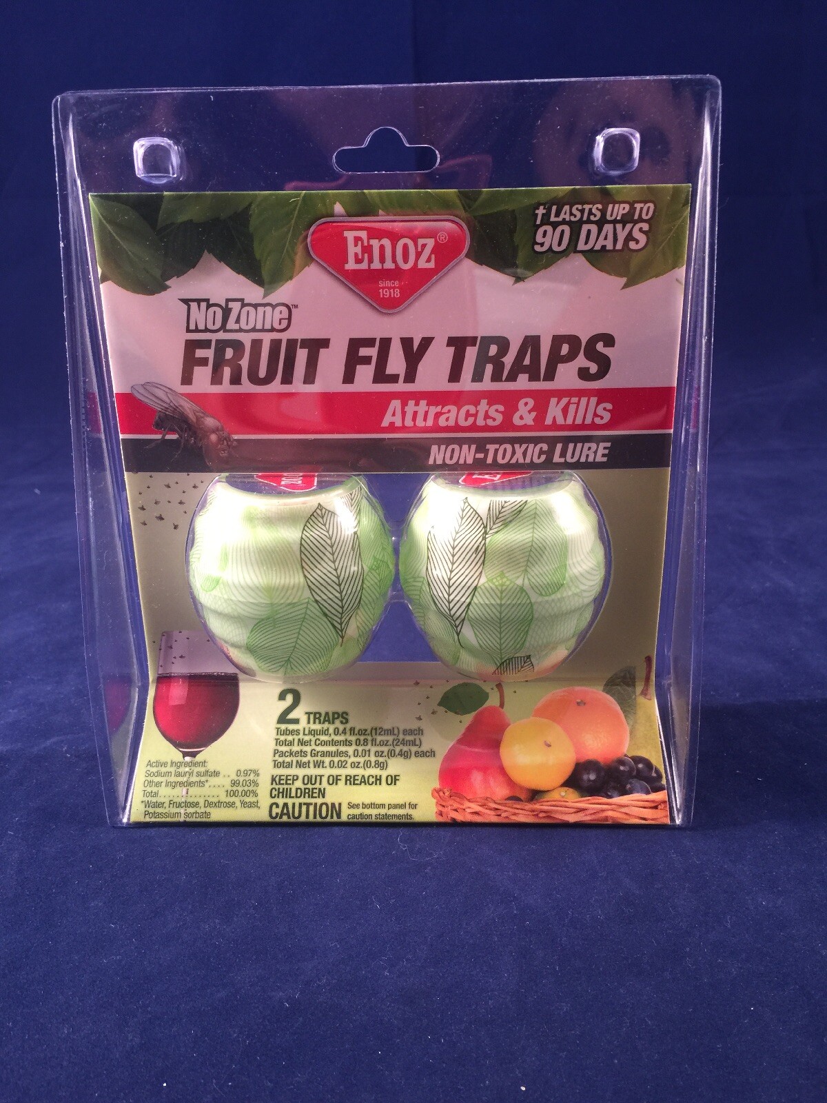 Enoz No Zone Fruit Fly Traps 90 Day Two Pack No.R10