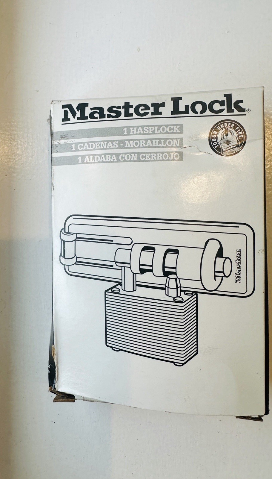 Master Lock Hasplock Steel Keyed Padlock & Hasp Latch Set Silver Indoor/Outdoor