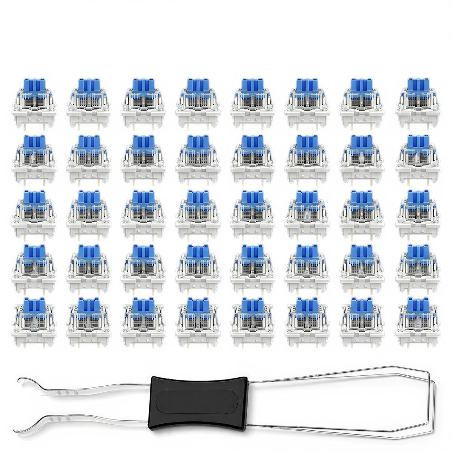 40Pack Clickers for 3D Prints,Blue Mechanical Keyboard Switches Set with 40 Blue