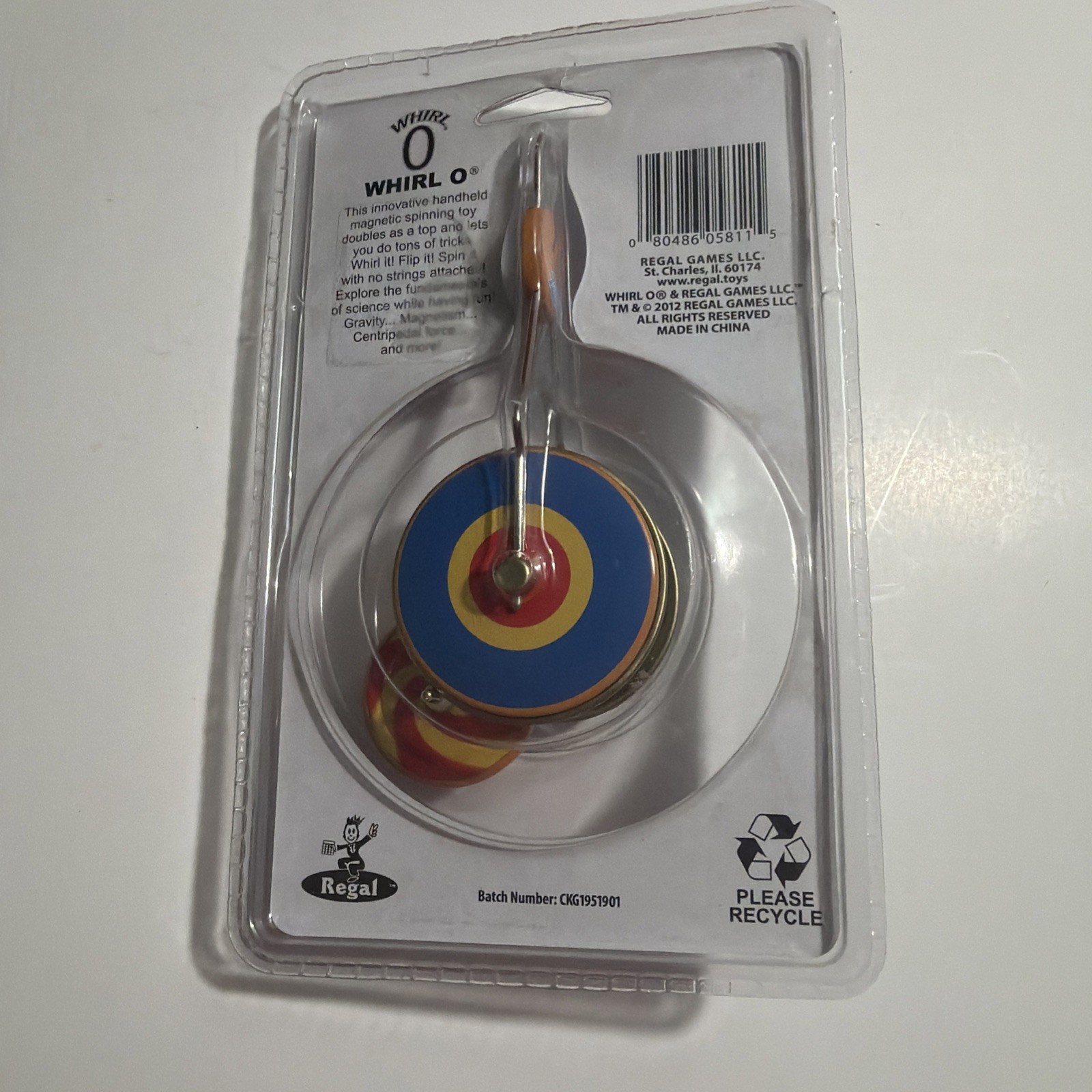 Whirl O Toy Magnetic Color Morping Spin Top Launcher Toy NEW