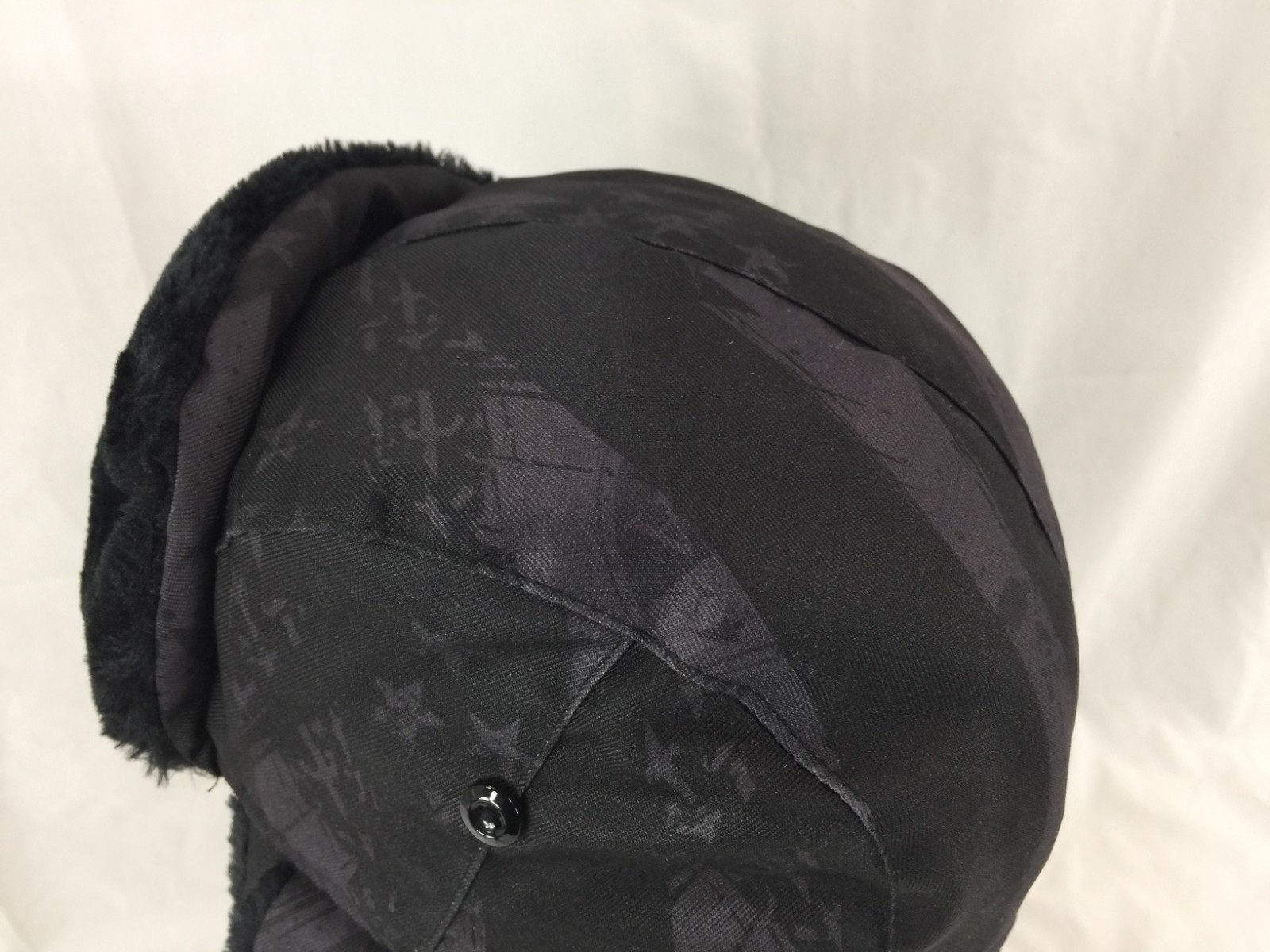 Salt Armour SA Trapper Hat Fur Lined Black Blackout American Flag One Size