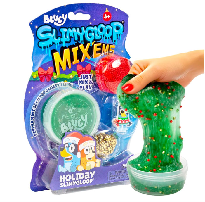 SLIMYGLOOP Bluey Mix’EMS Peppermint Scented Slime with Add-Ins & Charm