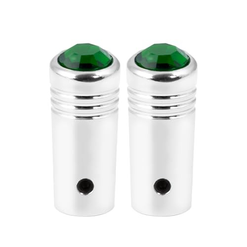 93083 1-5/8 inches Chrome Aluminum Toggle Switch Extension with Green Jewel,