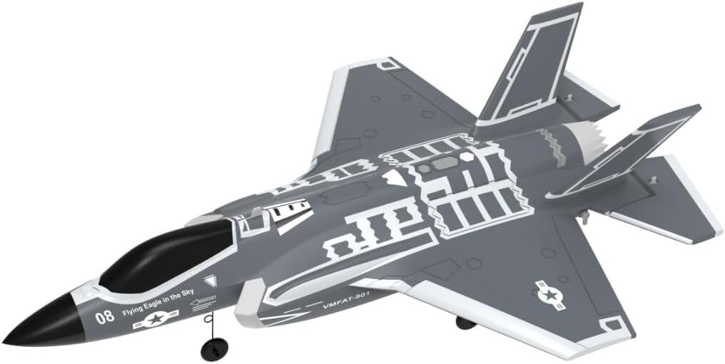 DEERC F35 4 Channel Brushless RC Plane for Adults Remote Control Airplane Duc...