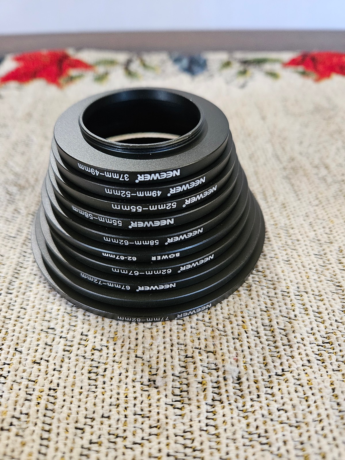 Neewer 9 Piece Metal Camera Lens Filter Adapter Step UP