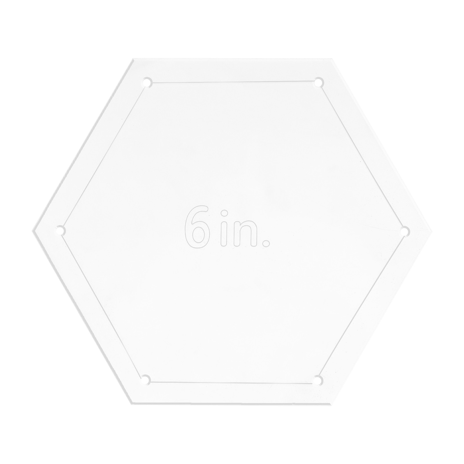 6" Acrylic Hexagon Quilting Template for DIY Quilting Sewing Crafts