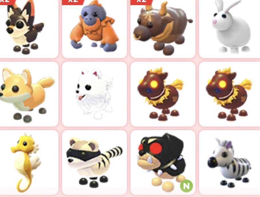 Adopt Me! Neon Pets Bundle - Flyable & Rideable Digital Game Item/Asset (CA ONLY