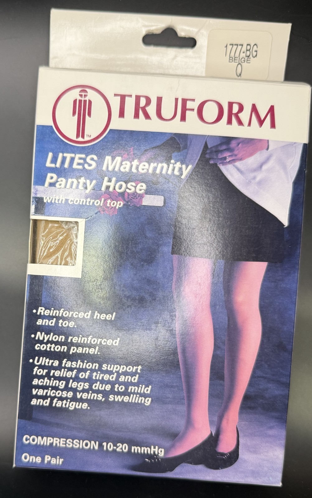 TRUFORM 1777-BG Q 10-20 mmHg MEDICAL STYLE PANTYHOSE BEIGE