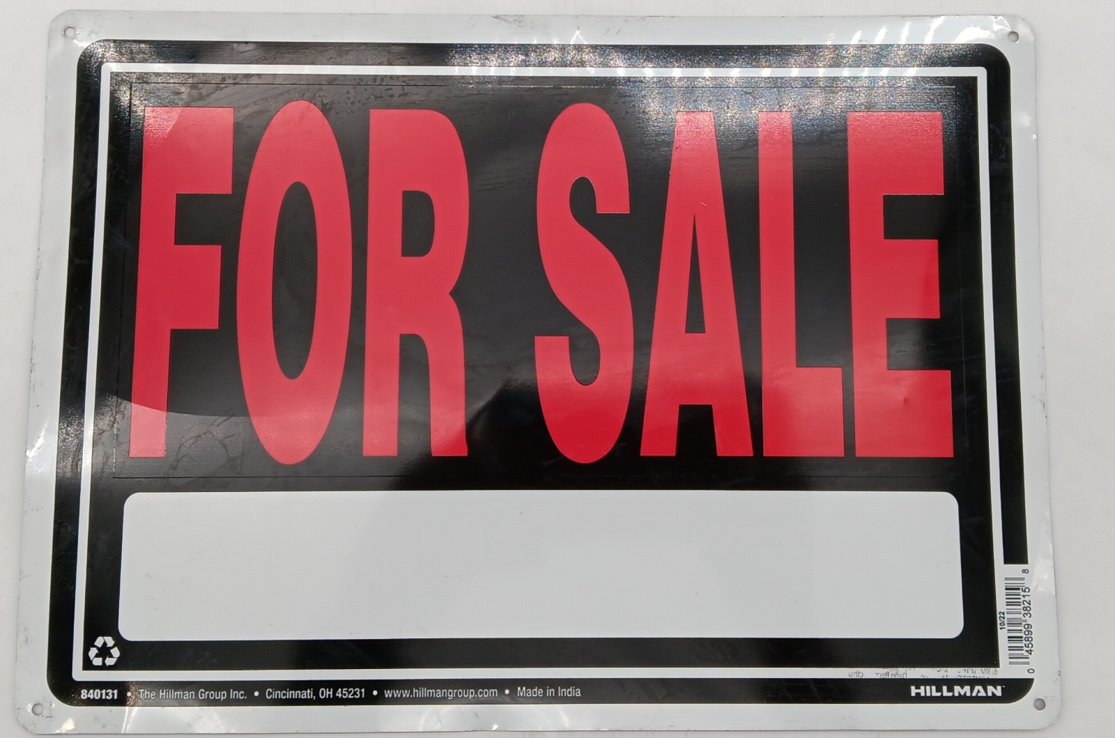Hillman For Sale Sign Black and Red (10" x 14")