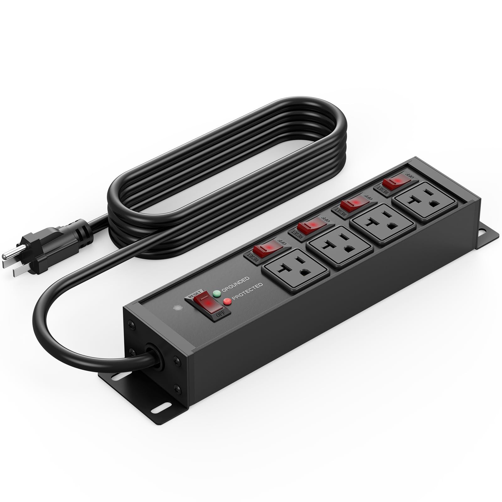Heavy Duty Surge Protector Power Strip 20 Amp Individual Switches. 6FT 12 Gau...