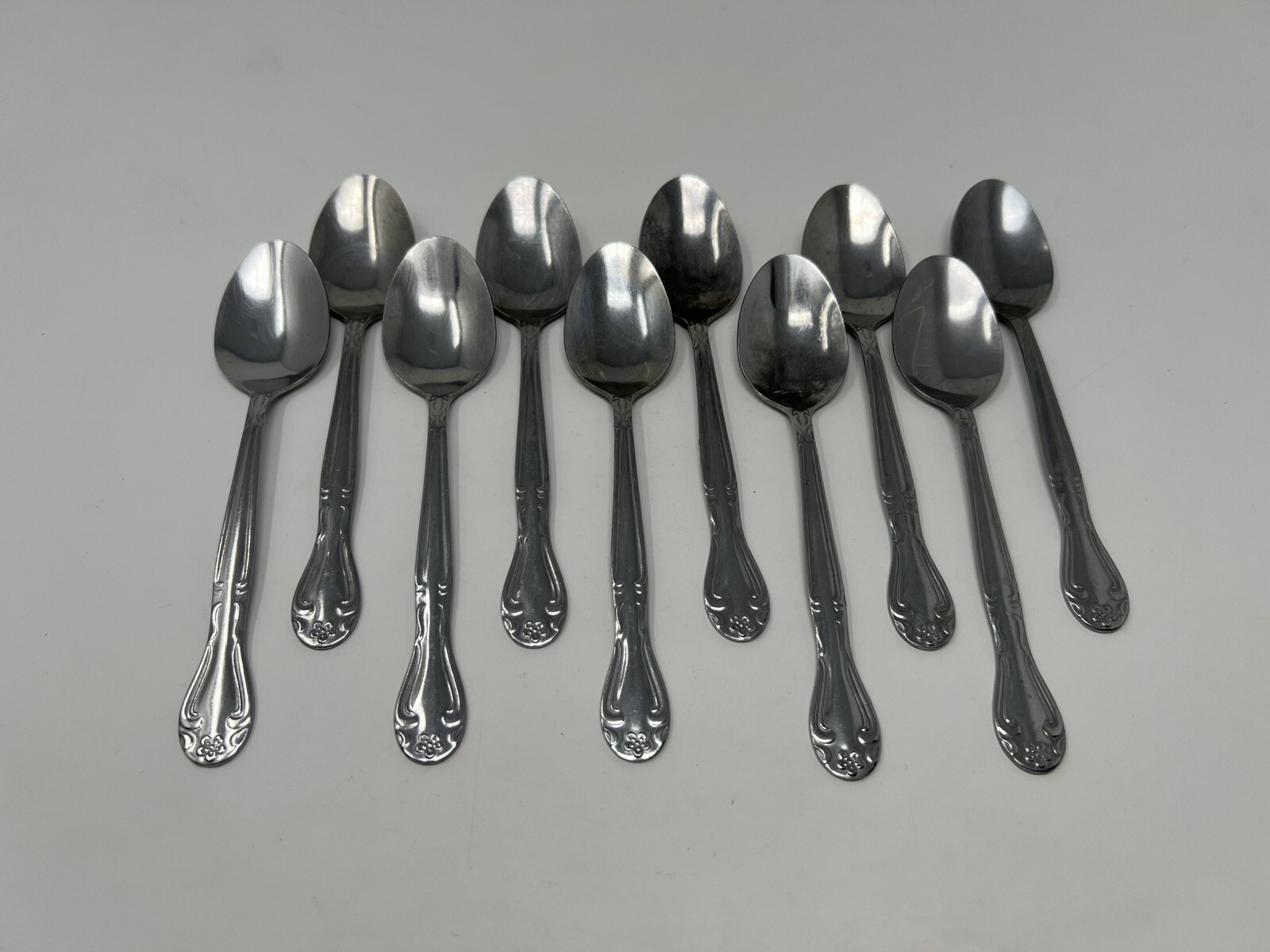 10x Qualite Barclay Stainless Steel Teaspoons