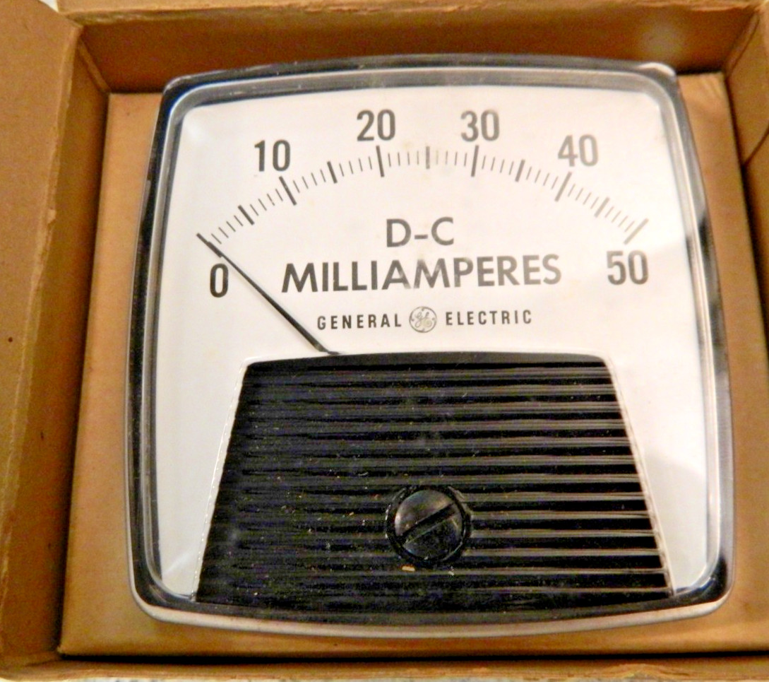 Vintage General Electric GE DC Voltmeter 0-50V Analog Panel Meter P11-189 Nice!