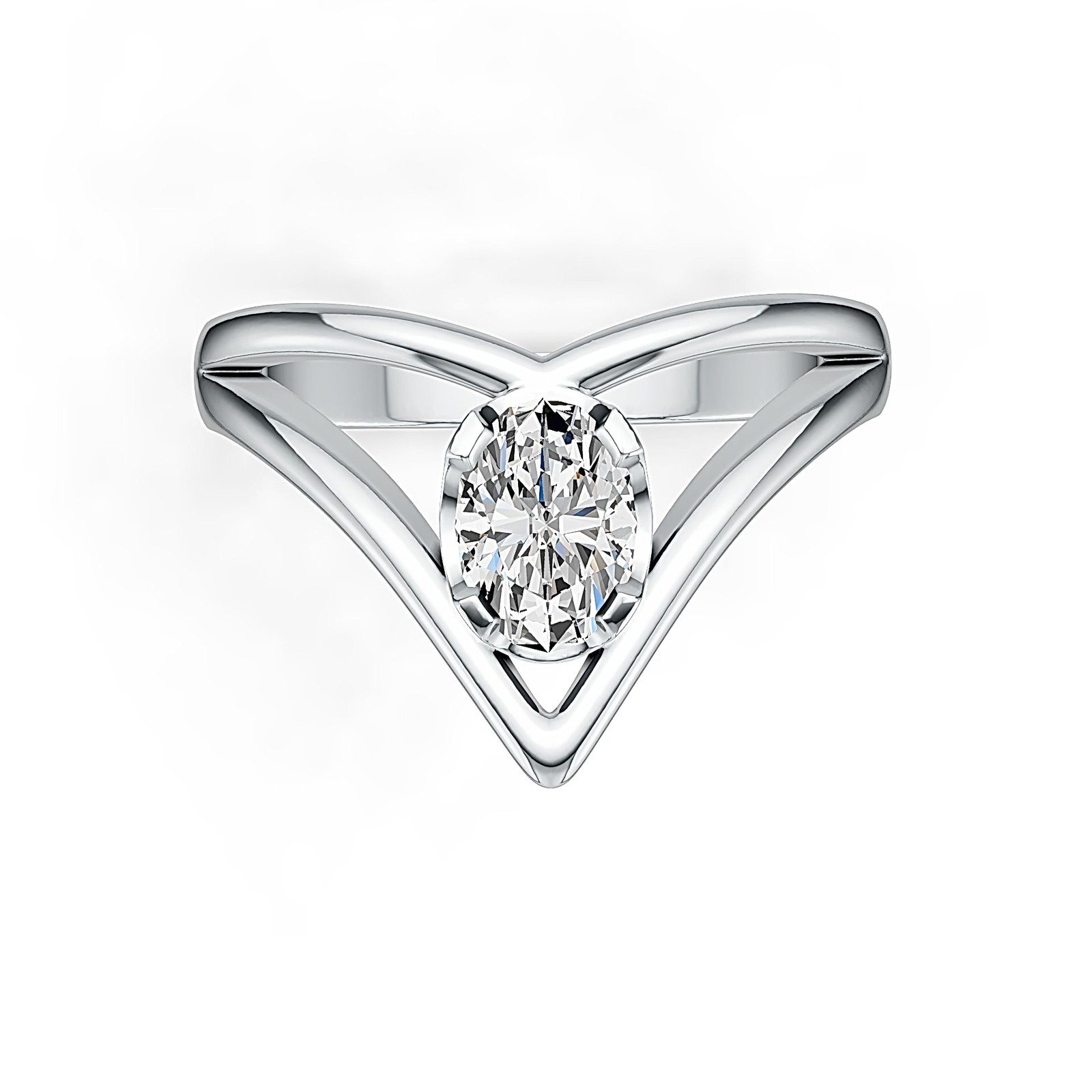 Sterling Silver Semi Mount Ring Setting Oval OV 7x5mm
