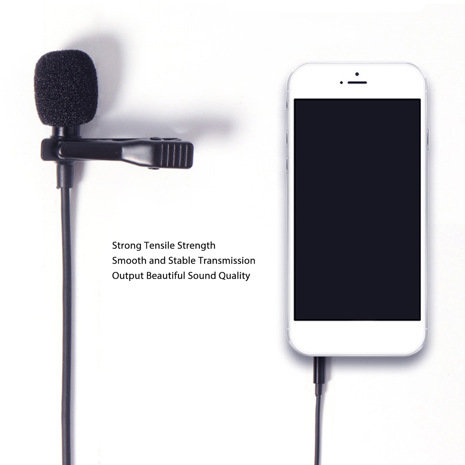 Lavalier Microphone Noise Reduction Omnidirectional Clip On Mic For Interview
