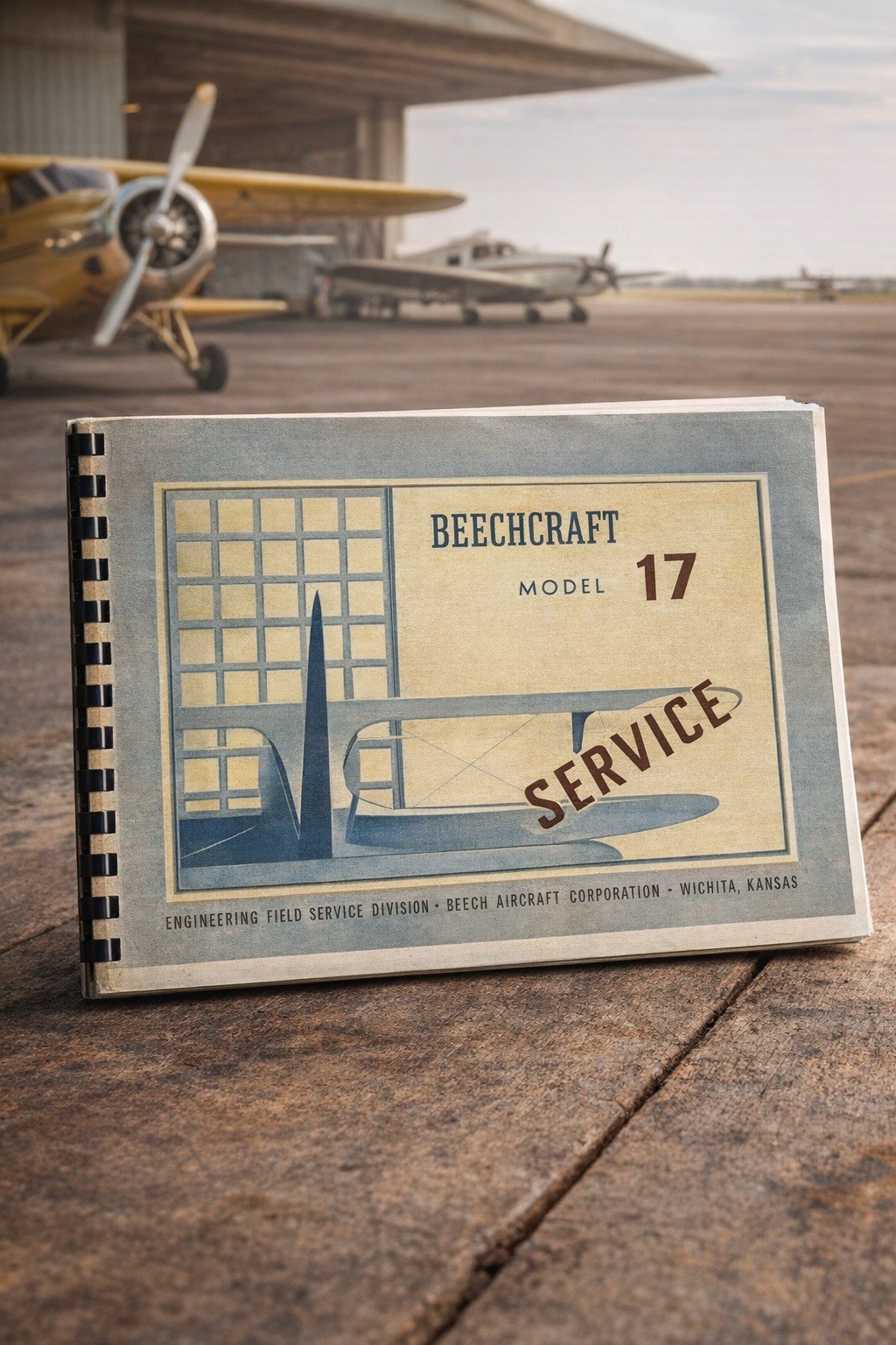 Beechcraft Model 17 Service Manual Vintage Aircraft Maintenance Spiral