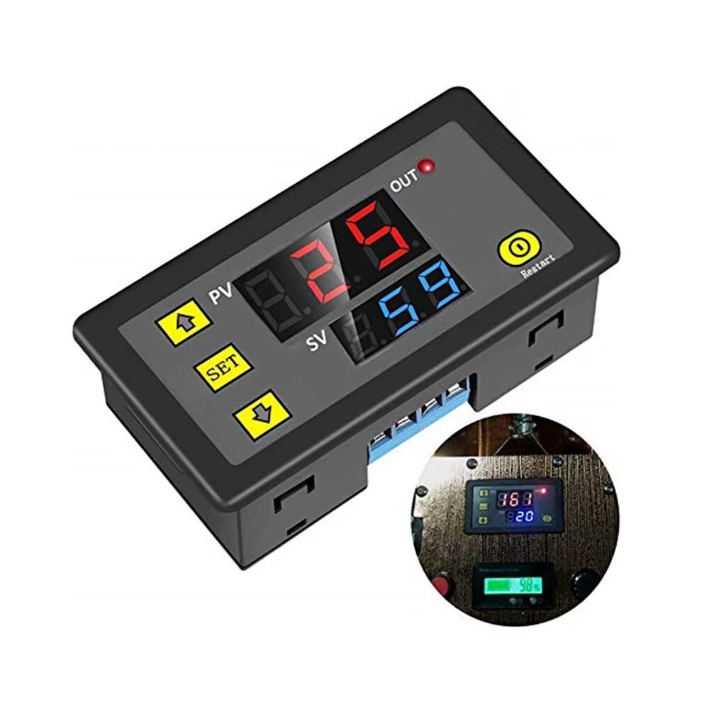 DC 12V Digital Delay Relay LED Display Cycle Timer Control Switch Adjustable