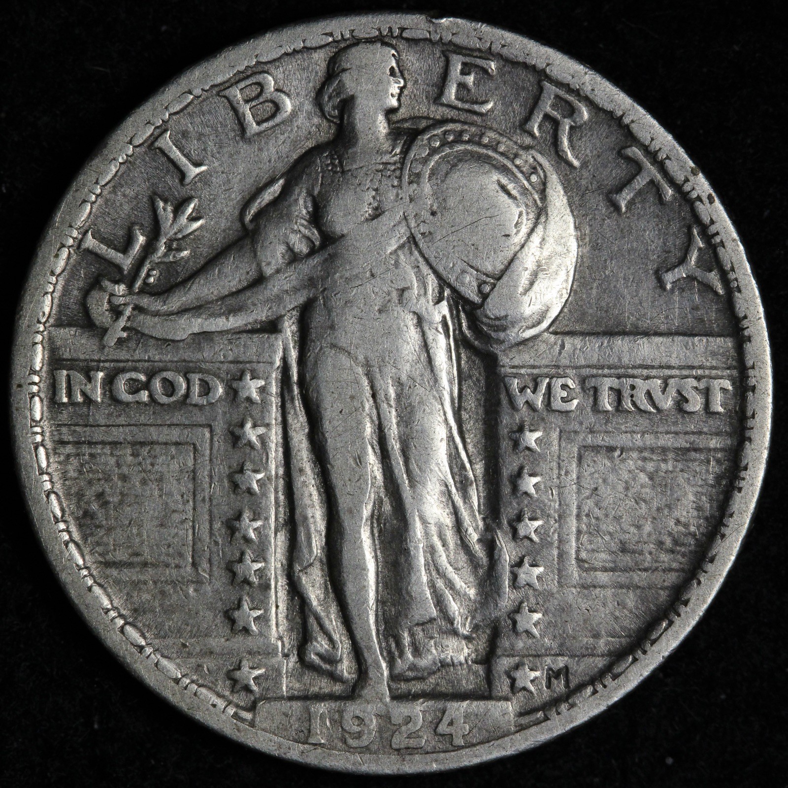 1924 Standing Liberty Silver Quarter XF E269 DYNB