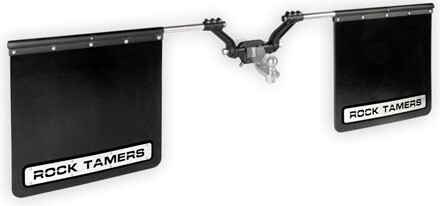 ROCK TAMERS ~(36.2 LBS. 26X26X4)~ ROCK TAMERS 2.5IN HUB MUDFLAP SYSTEM MATTE BLA