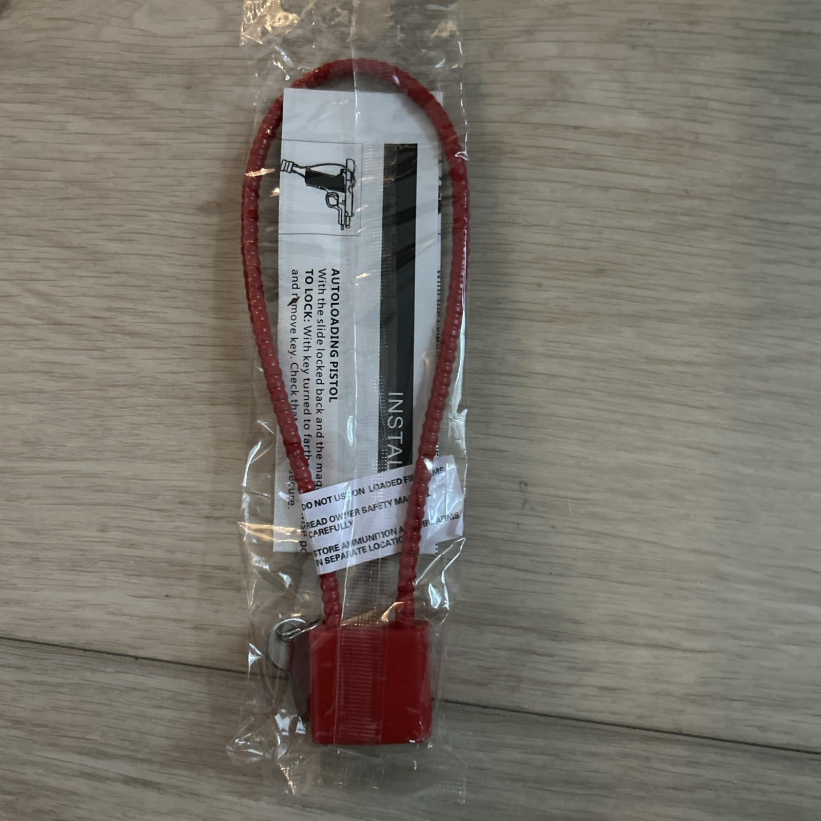 Cable Gun Lock Pistol Shotgun Rifle Child Safety Red W/2 Keys FREE SHIPPING
