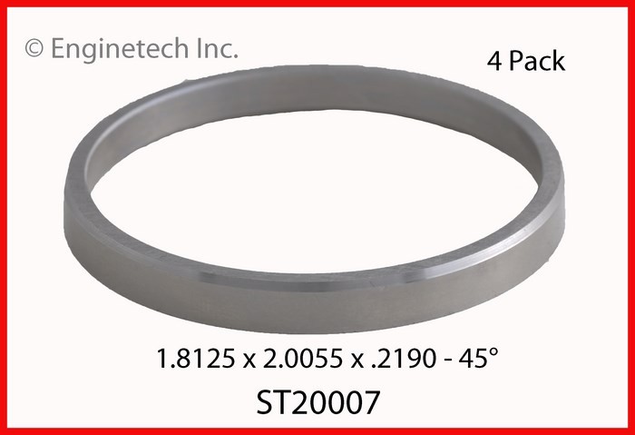 Enginetech Hi-Chrome Engine Valve Seat Set - 4 Pack (Part ST20007)