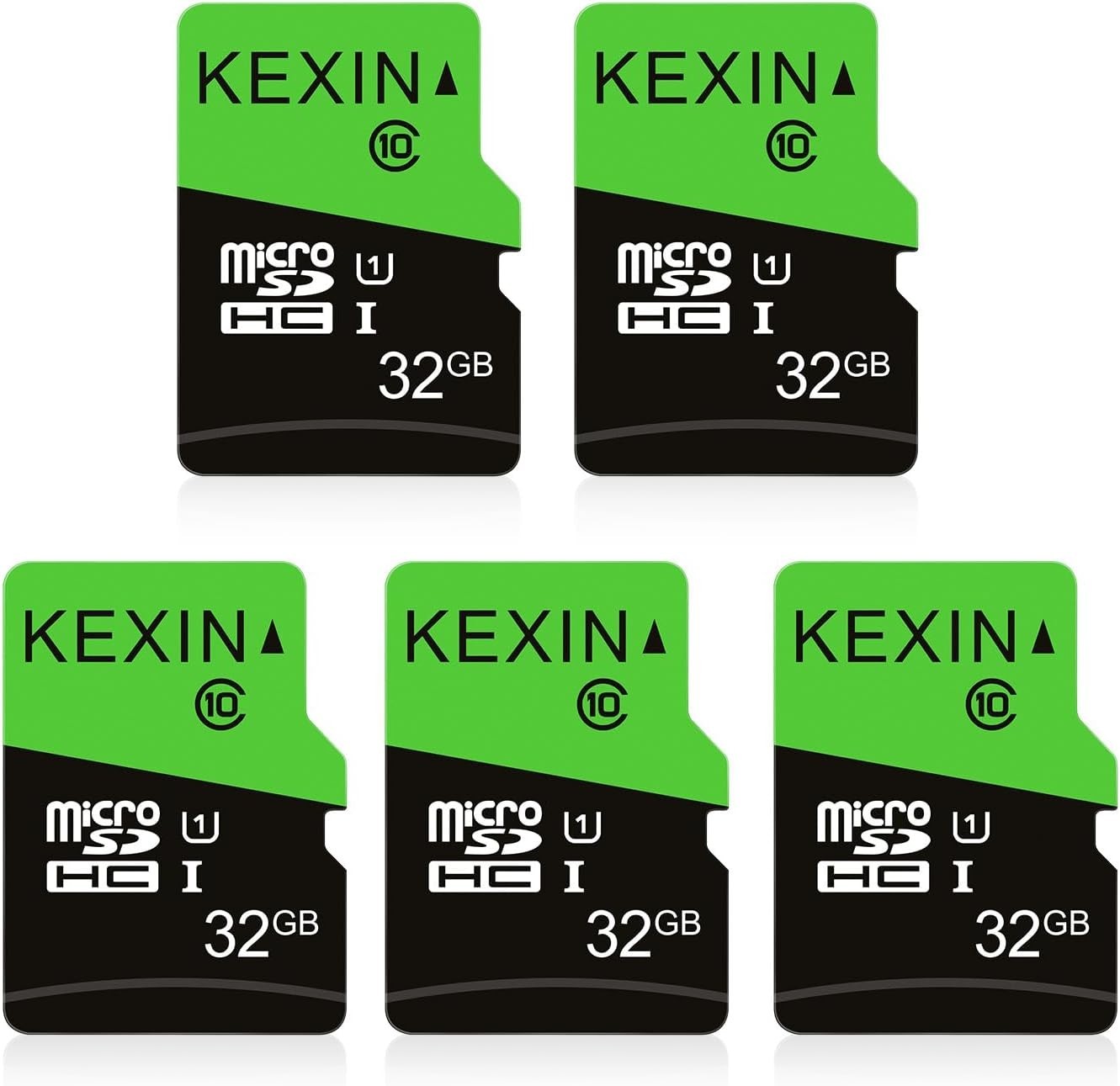 KEXIN 32GB Micro SD Card 5 Pack with SD Adapter microSDHC Memory Card UHS-I C10