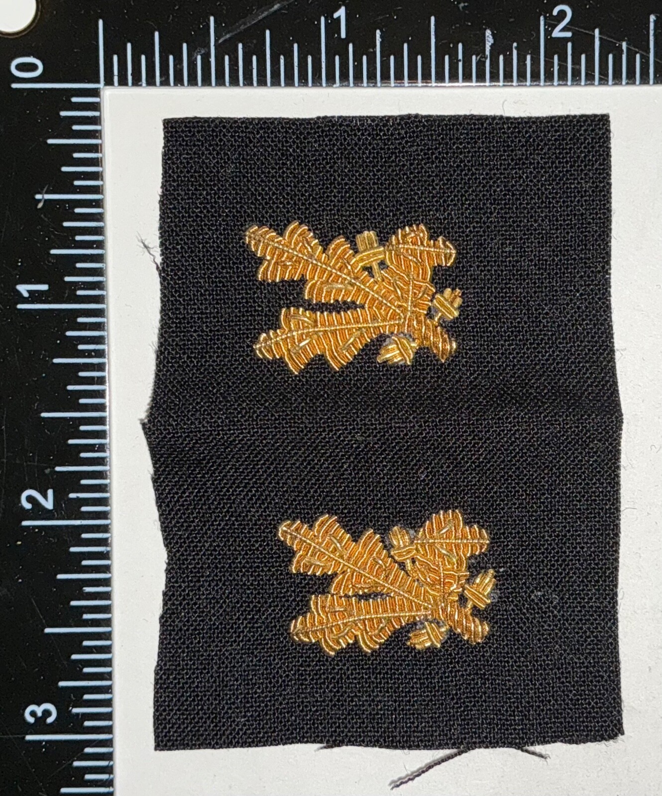 US Navy USN Supply Officer Gold BULLION Cuff Insignia BLACK PAIR