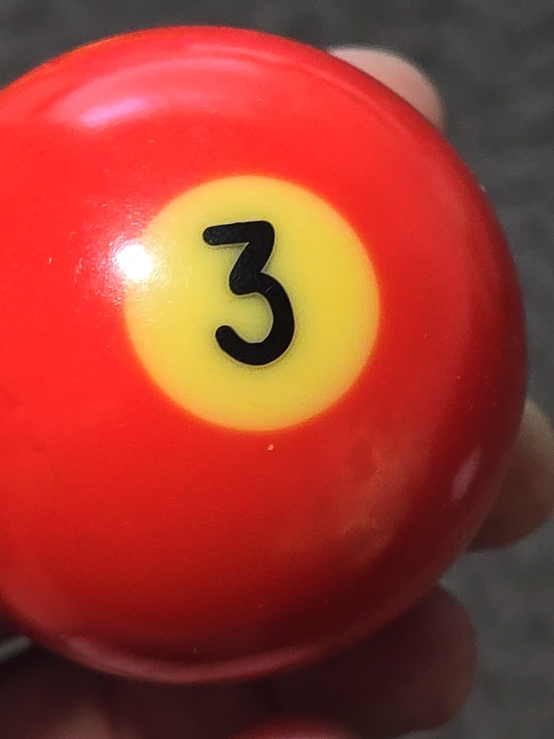 🎱Vintage Replacement Belgian(#3) Pool Ball~Billiards Solid Red Ball 2"