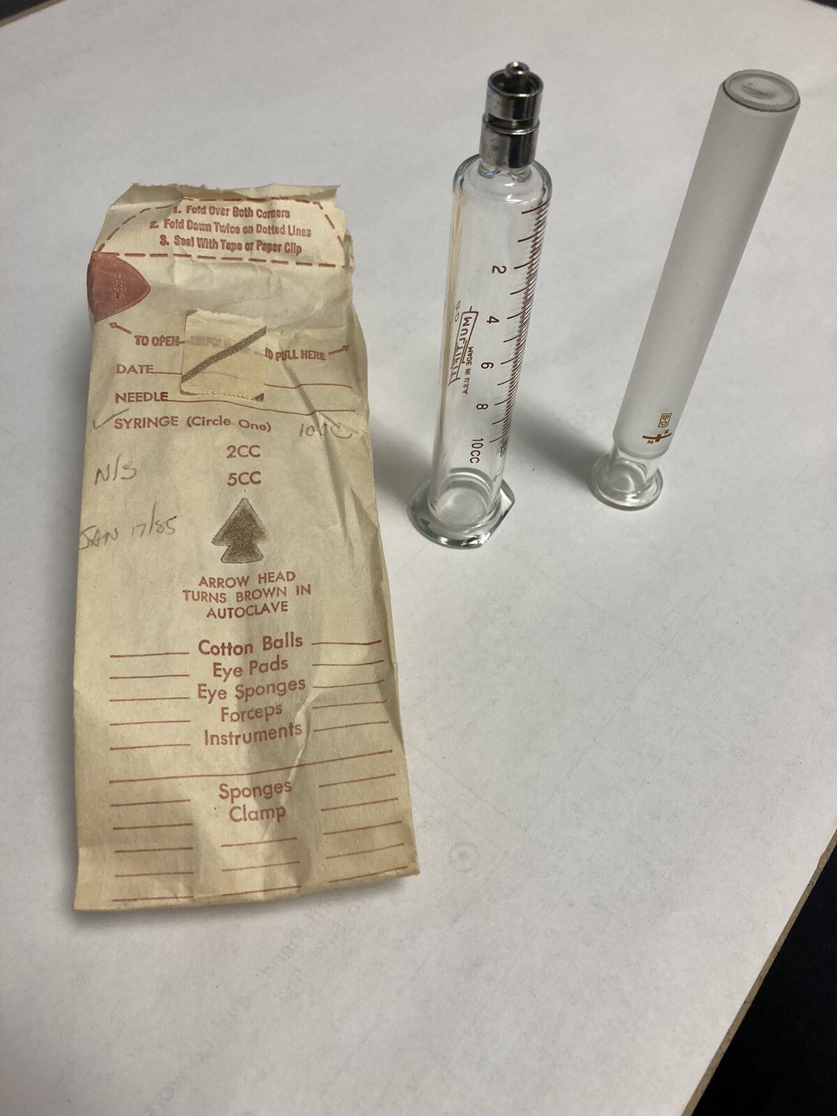 chieftain glass- syringe packet with indicator