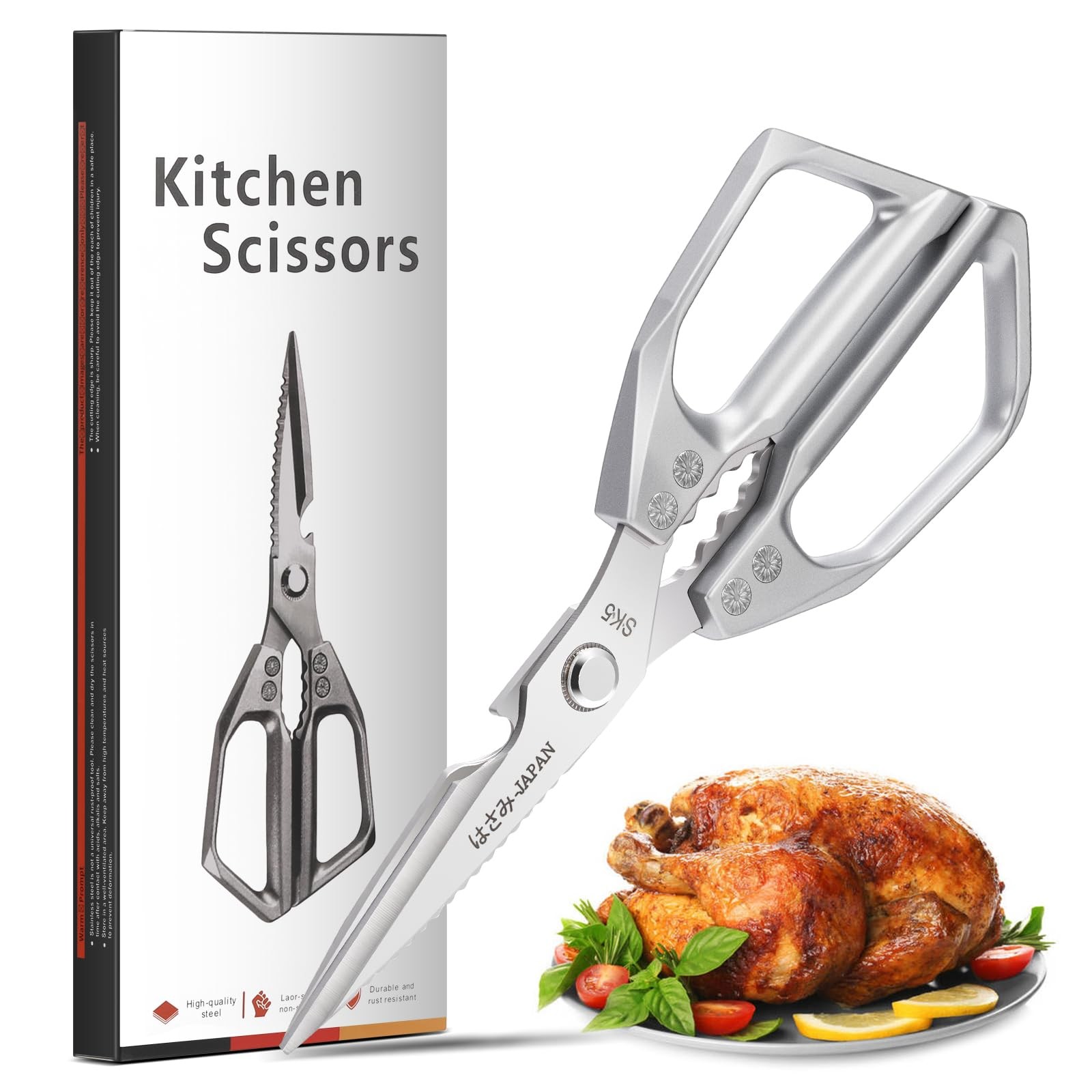 Kitchen Scissors Heavy Duty Meat Poultry Japanese Stainless Steel Shears