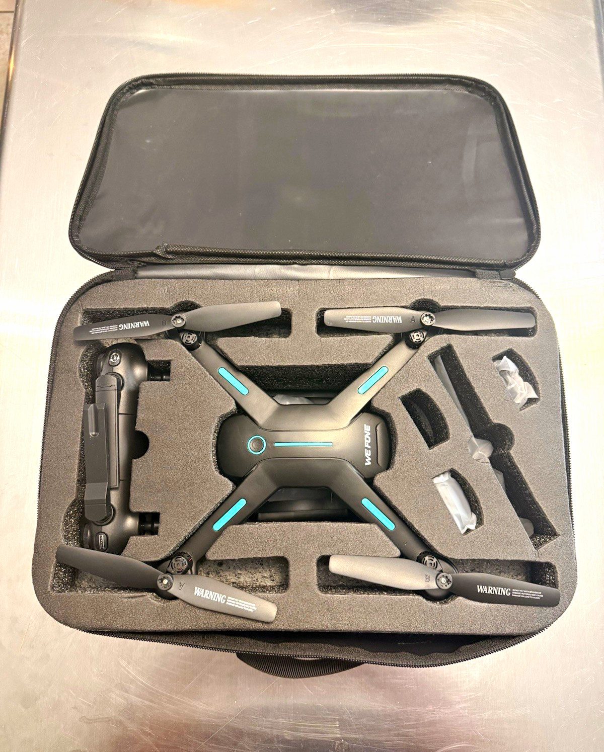 WEFONE JY03 Foldable Quadcopter Drone 720p HD, 24min, 262ft, Remote, Case
