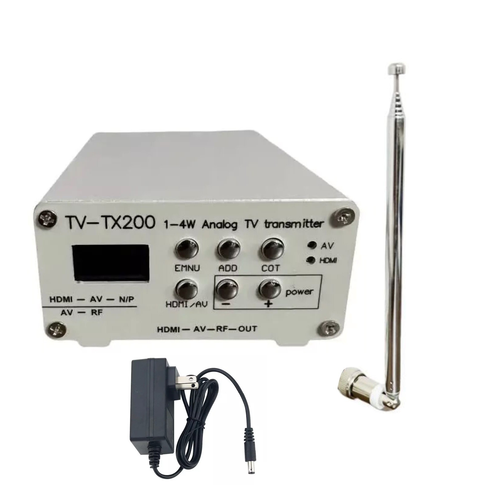 1Pc TV-TX200 VHF UHF Analog TV Transmitter Support HD HDMI 1080P Analog CVBS
