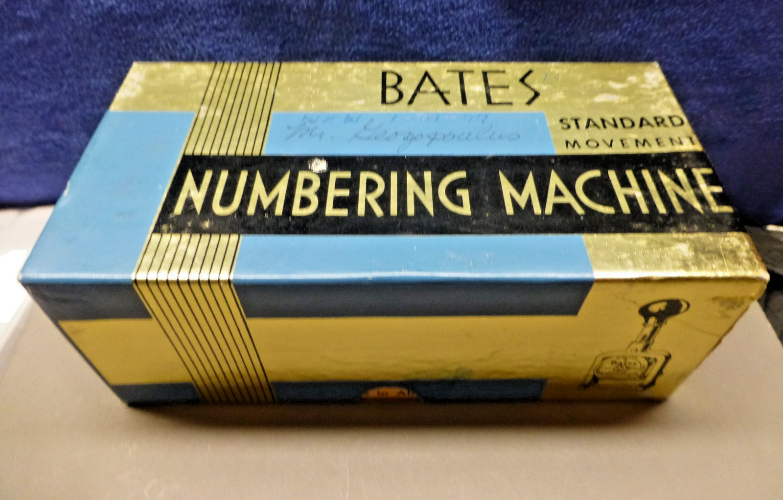 Vintage Bates American Numbering Stamp Machine 7 Wheels Style E With Box