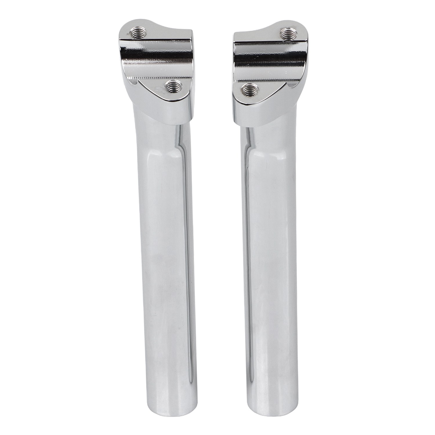 Chrome CNC 8 1/2" Pullback Handlebar Risers For Harley Dyna Fat Street Bob FXDB