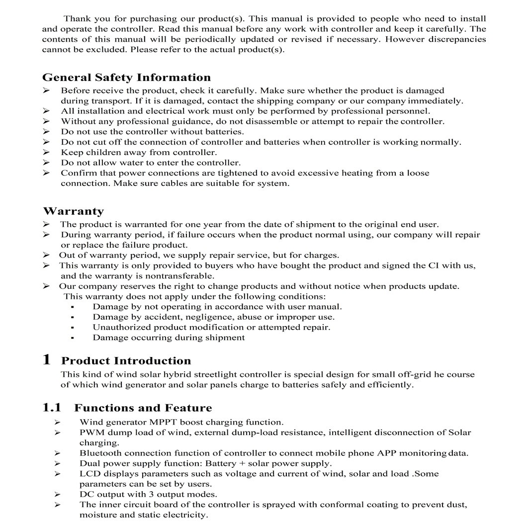 Smart Power Controller LCD Bluetooth Solar Wind Auto Transfer Switch 12V 24V 48V