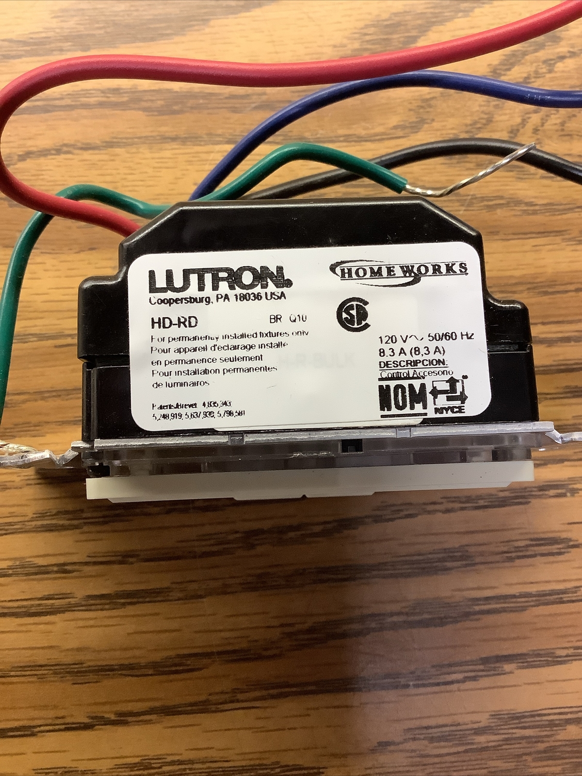 NOB Lutron HD-RD-AL Accessory Dimmer 120V