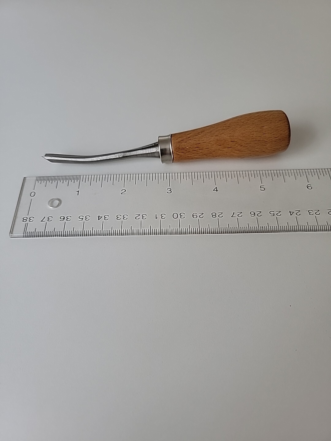 Curved Carving Tool With Wooden Handle Wood Chisel Sharpening Ergonomic Design