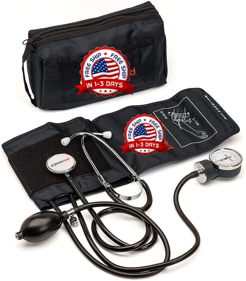Profesional Equipos Medicos Presion Arterial y Estetoscopio de Doble Cabeza NEW