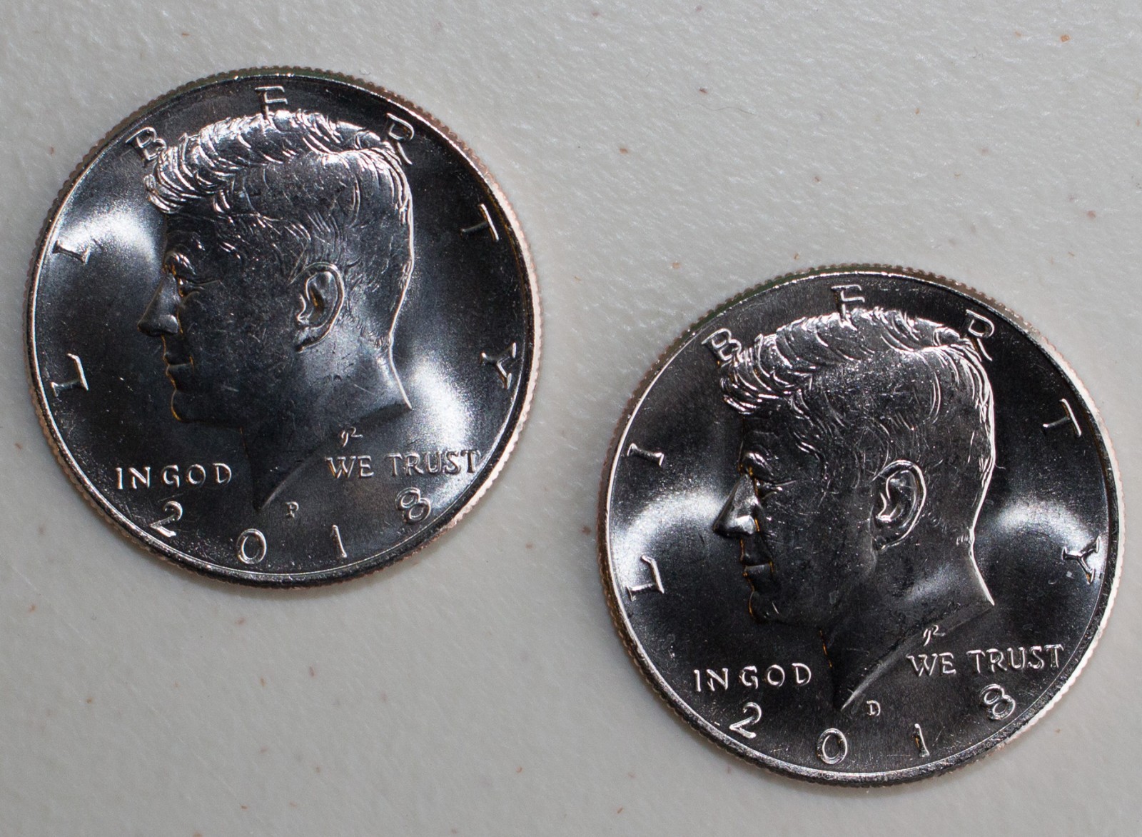 2018 P and D UNCIRCULATED Kennedy 2 Half Dollar Coin 50 Cents JFK Phili + Denver