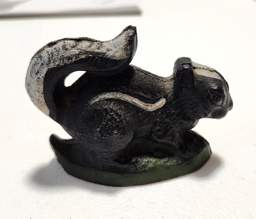 Solid Cast Iron Painted Skunk Figurine Bottle Opener 3" x 2" Barware